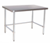 Thumbnail image #1 for 30 x 24-Inch 18-Gauge Stainless Steel Flat Top Open Base Work Table