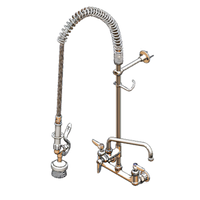 T&S Brass EasyInstall Wall-Mount Pre-Rinse Unit with Add-On Faucet, 8-Inch Centers, 14-Inch Swing Nozzle