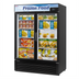 Thumbnail image #1 for Turbo Air 2-Section Glass Door Freezer Merchandiser, 39.88 Cu. Ft., Bottom-Mount Self-Contained, 115V