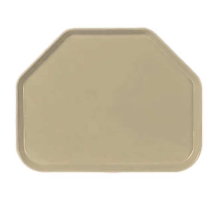 Product image #1 for Glasteel Break-Resistant Trapezoid Fiberglass Cafeteria Tray, 18 x 14 Inches, Almond