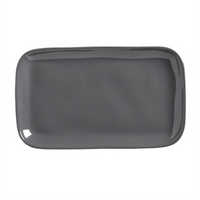 American Metalcraft Crave Storm 12-Inch Rectangular Black Melamine Platter