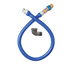 Thumbnail image #1 for Dormont Blue Hose Moveable Gas Connector Hose Assembly, 3/4 Inch ID x 24 Inch, Stainless Steel Braid, Blue Antimicrobial PVC