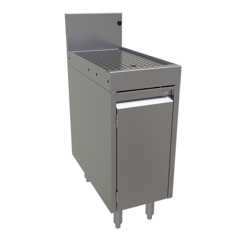 Product image #1 for Glastender Underbar Drainboard Cabinet Base with Hinged Door and Lock, 12 Inch x 24 Inch