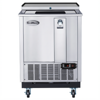 Koolmore 25-Inch Freestanding Stainless Steel Commercial Bottle Cooler, 5 Cu. Ft., Built-In Opener