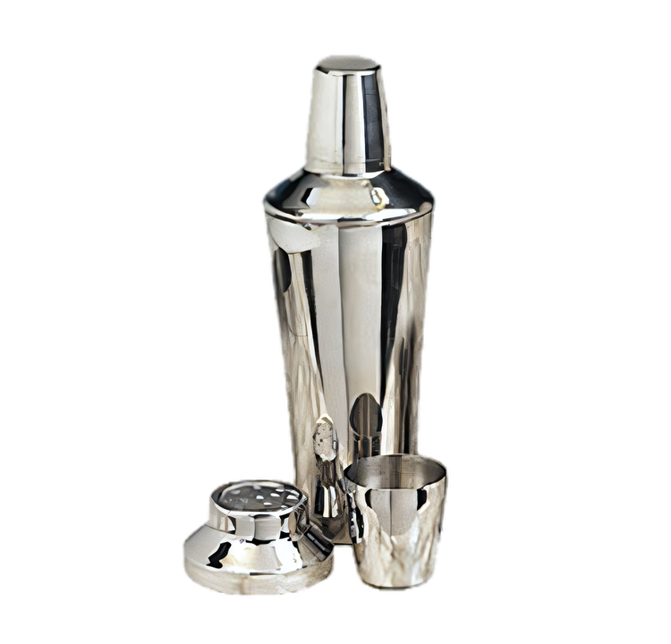 Product image #1 for American Metalcraft 28 oz Three-Piece Stainless Steel Cocktail Shaker with Strainer Top and Jigger Cap