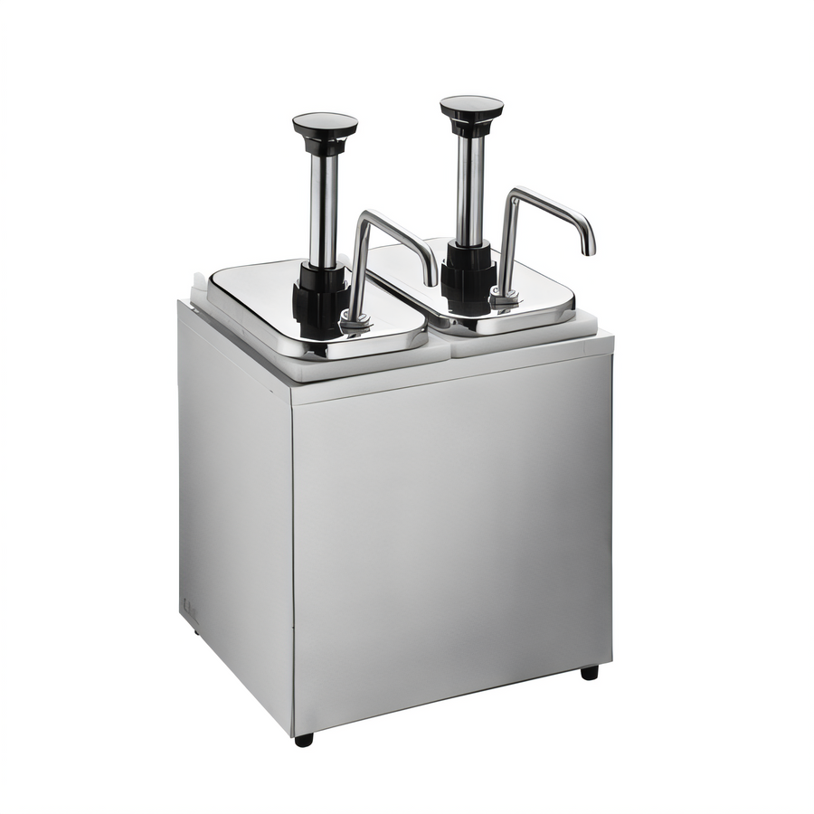 Product image #1 for CAC China CDDS-2 Stainless Steel Single Condiment Dispenser, 3.5 Qt, 11 Inch Wide