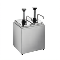 CAC China CDDS-2 Stainless Steel Single Condiment Dispenser, 3.5 Qt, 11 Inch Wide