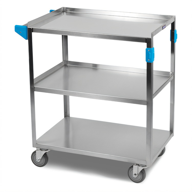 Product image #1 for Carlisle 3-Shelf Stainless Steel Utility Cart, 27 x 18 x 32-1/2 Inches, 300 lb Capacity