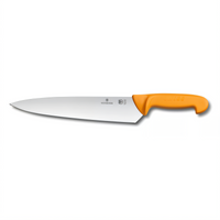 Victorinox Swibo 11-Inch Carving Knife with Normal Edge and Orange Handle