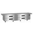 Thumbnail image #1 for Hoshizaki Steelheart Two-Section Refrigerated Equipment Stand with 4 Drawers, 110-1/2