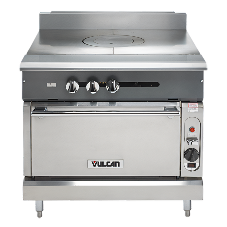 Product image #1 for Vulcan V Series 36-Inch Heavy Duty Gas Range with Radial Fin French Top and Standard Oven