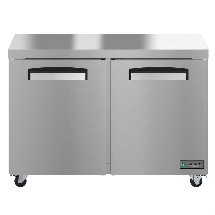 Product image #1 for Hoshizaki Economy Series Two-Section Undercounter Freezer, 12.09 Cu. Ft., Rear-Mounted Self-Contained, Stainless Steel
