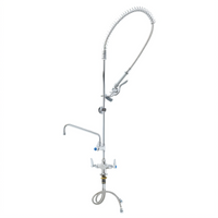 T&S Brass EasyInstall Single-Hole Deck-Mount Pre-Rinse Unit with 10-Inch Add-On Faucet and 44-Inch Hose