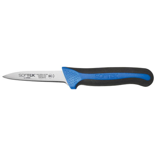 Product image #1 for Winco Sof-Tek 3-1/4 Inch Paring Knife, X50CrMoV15 German Steel Blade, Non-Slip TPR Handle, 2-Piece Pack