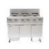 Thumbnail image #1 for Frymaster OCF30 Three-Unit Electric Oil-Conserving Open-Pot Fryer Battery with Built-In Filtration, 30 lb. Each