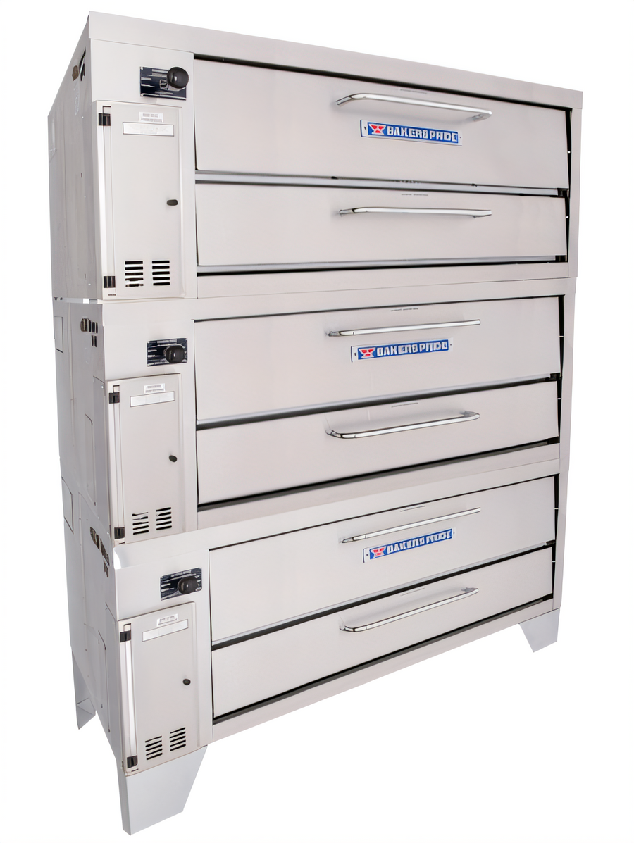 Product image #1 for Bakers Pride Super Deck Series 3-Deck Gas Pizza Deck Oven, 54" x 34-1/2" Ceramic Bake Deck