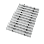Thumbnail image #1 for Eagle Group 374047 12 x 12-Inch Gray Fiberglass Subway-Style Replacement Grating for 15-Inch Floor Troughs