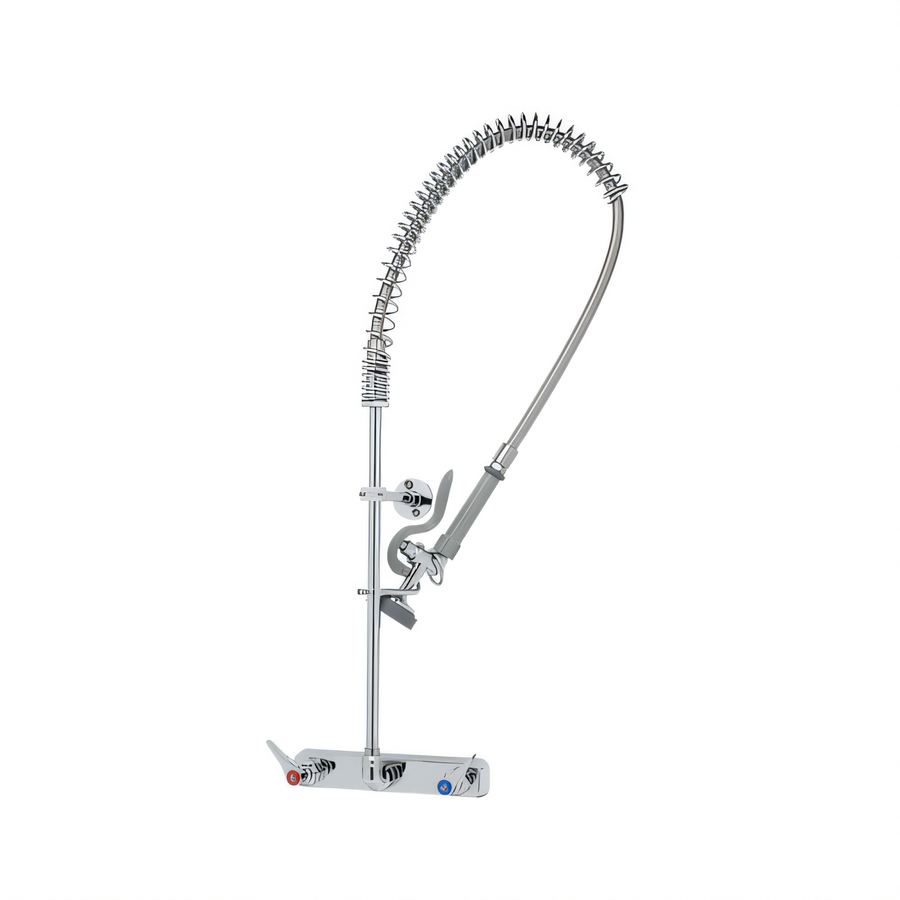 Product image #1 for T&S Brass EasyInstall Wall-Mount Workboard Pre-Rinse Unit, 8" Centers