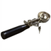 Thumbnail image #1 for Carlisle Size 30 Thumb Press Disher, 1.25 oz, Black Handle, 18/8 Stainless Steel