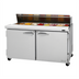 Thumbnail image #1 for Turbo Air PRO Series 60-Inch Two-Section Sandwich/Salad Prep Table with 16-Pan Opening, Solid Doors, Rear-Mount Self-Contained Compressor