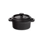 Thumbnail image #1 for Vertex China Obsidian OB-CP6 6-Inch Porcelain Casserole Dish with Cover and Handles 1 Dozen