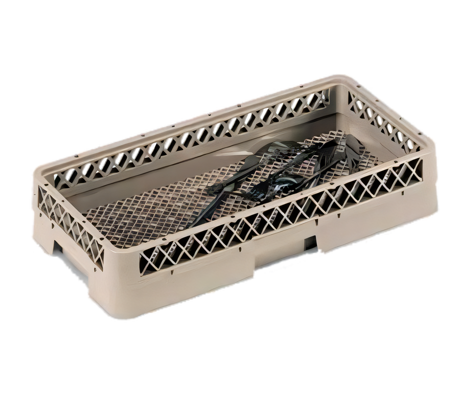 Product image #1 for Traex® Half Size Open/Flat Stackable Flatware Dishwasher Rack with Extender, Beige