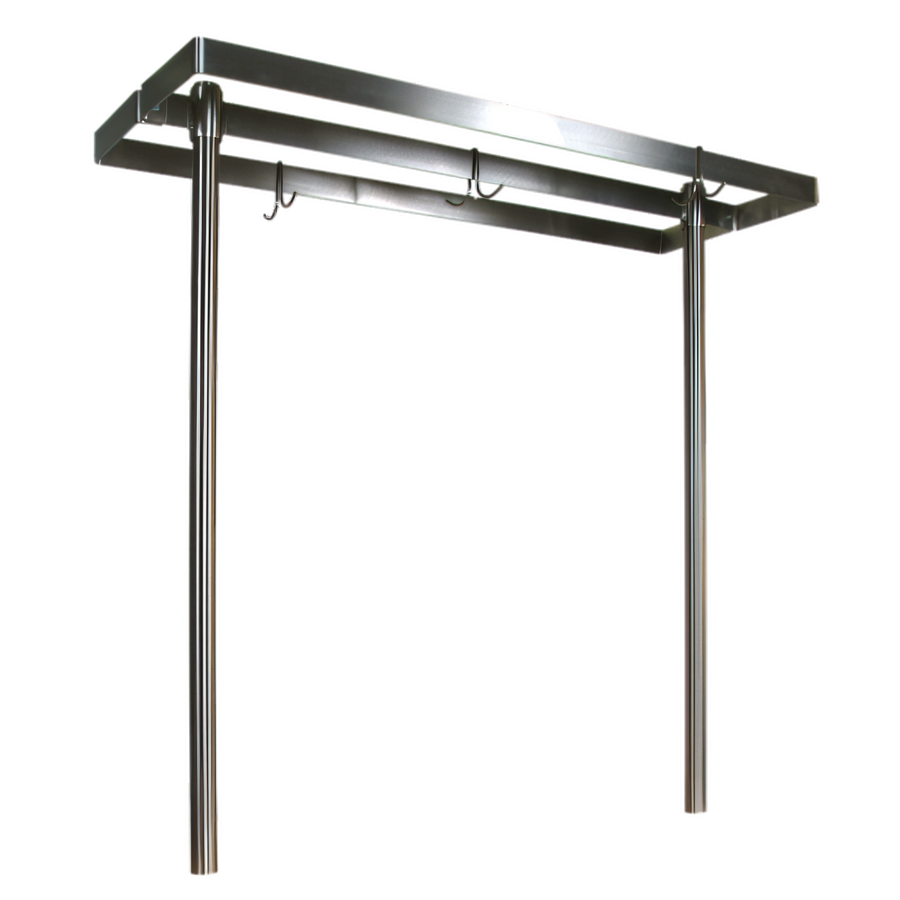 Product image #1 for John Boos Cucina Grande 48-Inch Table-Mounted Stainless Steel Pot Rack with 12 Hooks