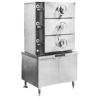Thumbnail image #1 for Crown EC-3 3-Compartment Electric Pressure Steamer with Cabinet Base