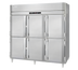 Thumbnail image #1 for Victory UltraSpec V-Core Three-Section Reach-In Freezer with Six Half-Height Solid Hinged Doors, Self-Contained, Standard Depth
