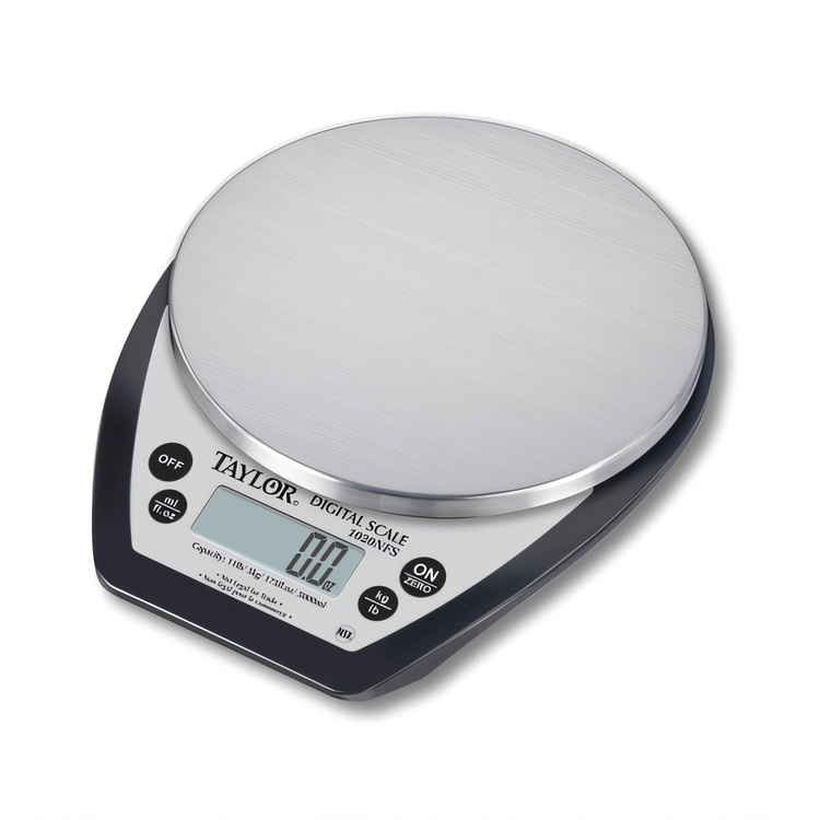 Product image #1 for Taylor Precision Aquatronic Digital Portion Control Food Scale, 11 lb Capacity, Round Stainless Steel Platform
