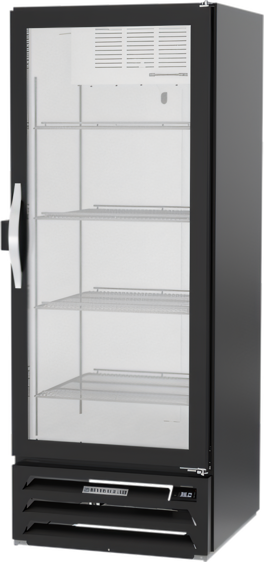 Product image #1 for Beverage-Air MarketMax 12.06 Cu. Ft. Black Single-Section Reach-In Glass Door Merchandiser with Electronic Lock