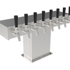 Thumbnail image #1 for Perlick Corporation 3780S8B Wide Base Tee Draft Beer Tower, Air-Cooled Stainless Steel, 8 Faucets