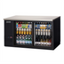 Thumbnail image #1 for Everest Refrigeration 68-Inch Two-Section Back Bar Refrigerator with Glass Sliding Doors, Stainless Steel Countertop, and Side-Mounted Self-Contained R290 Refrigeration