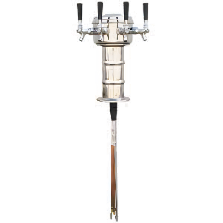 Product image #1 for Micro Matic Mini-Mushroom Countertop Glycol-Cooled Draft Beer Tower with 4 Faucets