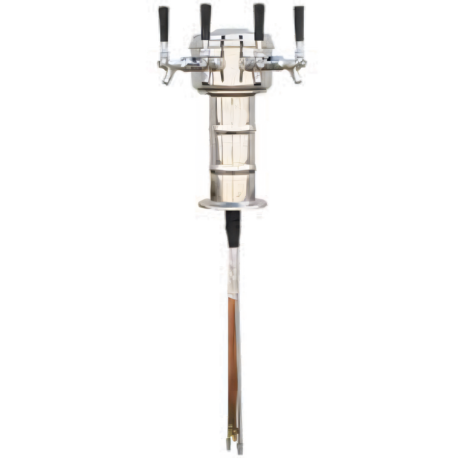 Product image #1 for Micro Matic Mini-Mushroom Countertop Glycol-Cooled Draft Beer Tower with 4 Faucets