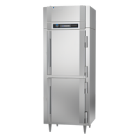 Victory UltraSpec™ One-Section Reach-In Freezer with Half-Height Solid Hinged Doors, 16.7 Cu. Ft., Shallow-Depth, Stainless Steel