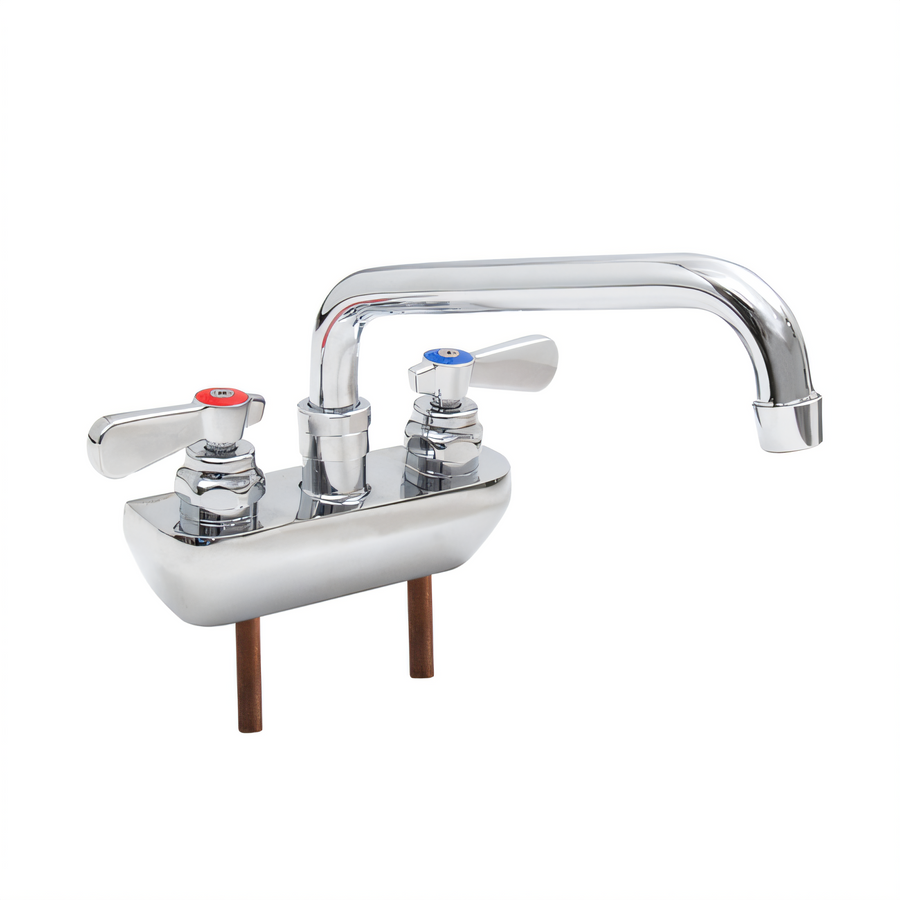 Product image #1 for John Boos Heavy Duty Splash-Mount Faucet with 8-Inch Swing Spout, 4-Inch Centers, Chrome Finish