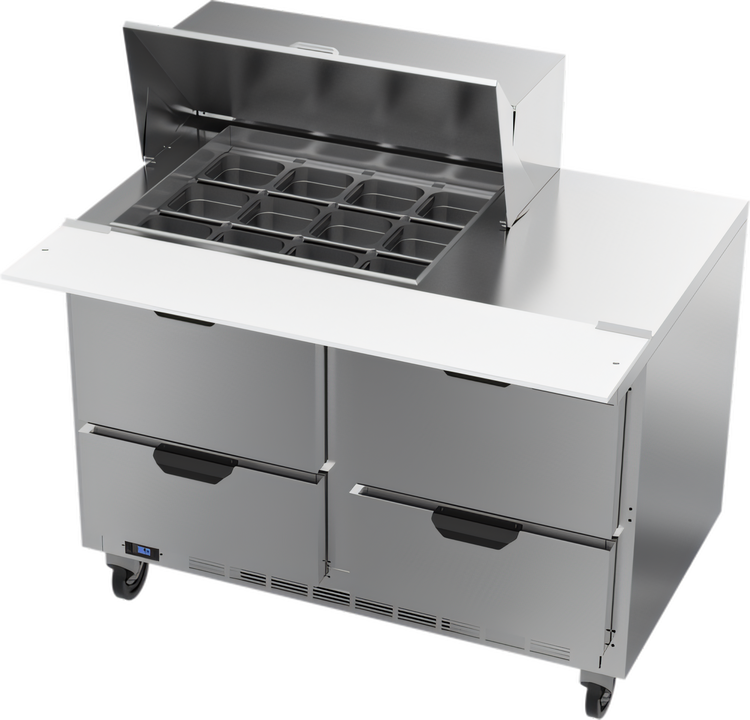 Product image #1 for Beverage-Air 48-Inch Two-Section Mega Top Sandwich Prep Table with 4 Drawers
