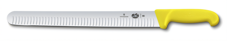 Product image #1 for Victorinox Fibrox® HACCP 14-Inch Granton Edge Slicer/Carving Knife with Yellow Fibrox Nylon Handle
