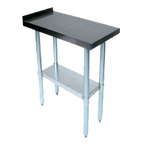 Thumbnail image #1 for John Boos EFT8-3624-X 24 x 36 Inch Stainless Steel Filler Table with 18-Gauge 400-Series Top, Backsplash and Adjustable Undershelf