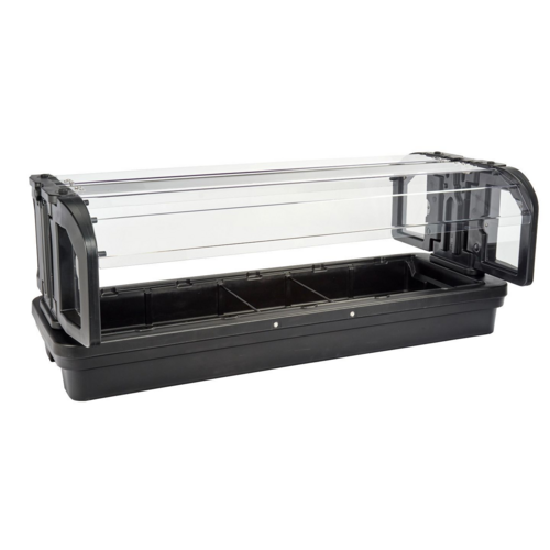 Product image #1 for Cambro Versa 6-Foot Tabletop Cold Food Bar with Sneeze Guard, 5 GN 1/1 Pan Capacity, Black