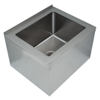Advance Tabco 9-OP-48 Stainless Steel Floor-Mounted Mop Sink, 33 x 25 x 16 Inches Overall, 28 x 20 x 12-Inch Bowl
