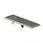 Thumbnail image #1 for Perlick Corporation C18650A-GRE Surface-Mount Stainless Steel Drip Tray Trough with End Glass Rinser, 26-3/4"W x 7-3/4"D