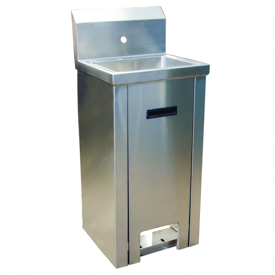 Product image #1 for BK Resources Pedestal Hand Sink with Included Splash-Mount Faucet, 14 x 10 x 5 Bowl