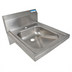 Thumbnail image #1 for BK Resources Wall Mounted Stainless Steel Hand Sink with 14 x 16-Inch Bowl, 5-Inch Depth and 8-Inch Riser