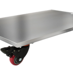 Thumbnail image #1 for Spaceman DLY-476-A Stainless Steel Equipment Dolly with Locking Casters, Lip and Drain, 670 lb. Capacity