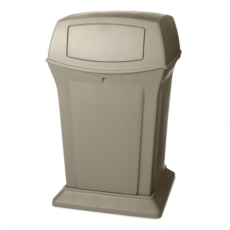 Product image #1 for Ranger 45 Gallon Beige Dome Top Commercial Trash Container with Dual Access Doors