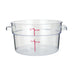 Thumbnail image #2 for Winco PCRC-2 Clear Round Polycarbonate Food Storage Container, 2 Quart