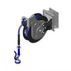 Thumbnail image #1 for T&S Brass B-7232-01-ESB48 Open Coated-Steel Retractable Hose Reel, 3/8-Inch x 35-Foot Hose, 48-Inch Connector, Swing Bracket
