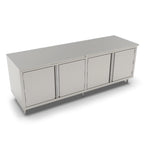 Thumbnail image #1 for John Boos 4CH4-36108 108-Inch x 36-Inch Enclosed Stainless Steel Work Table, 14-Gauge 300-Series Flat Top, Cabinet Base with Hinged Doors